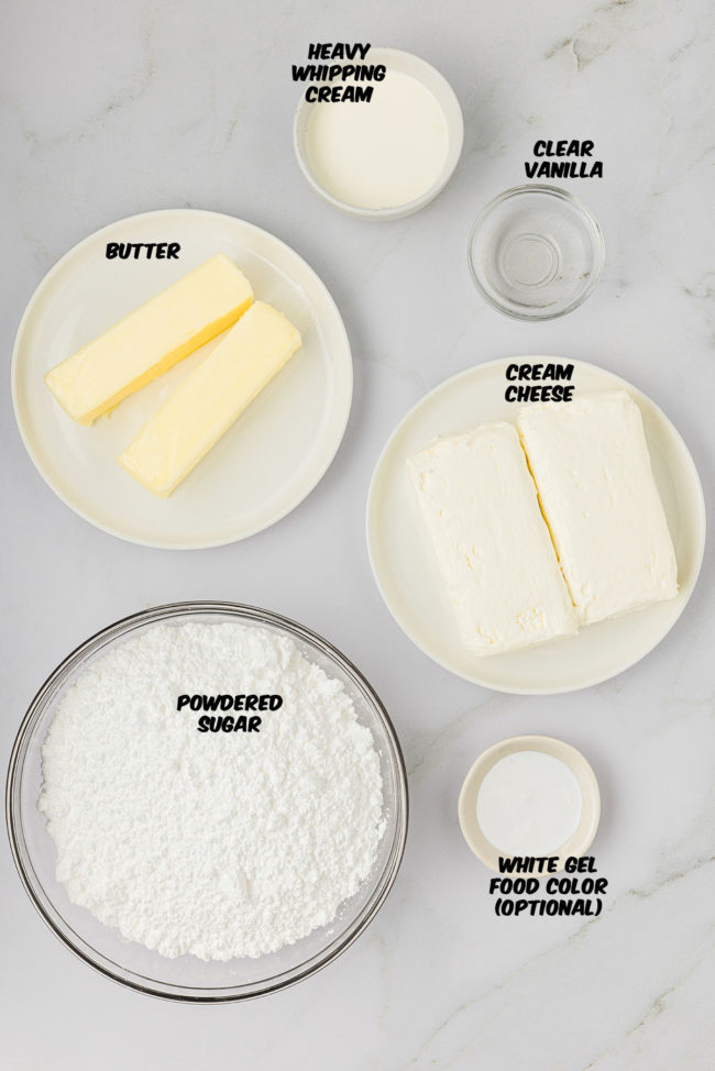 ingredients for cream cheese frosting