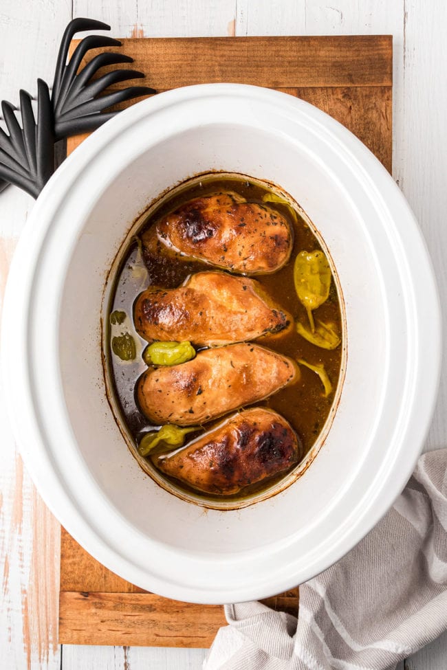 how to make Mississippi chicken in a slow cooker step 3