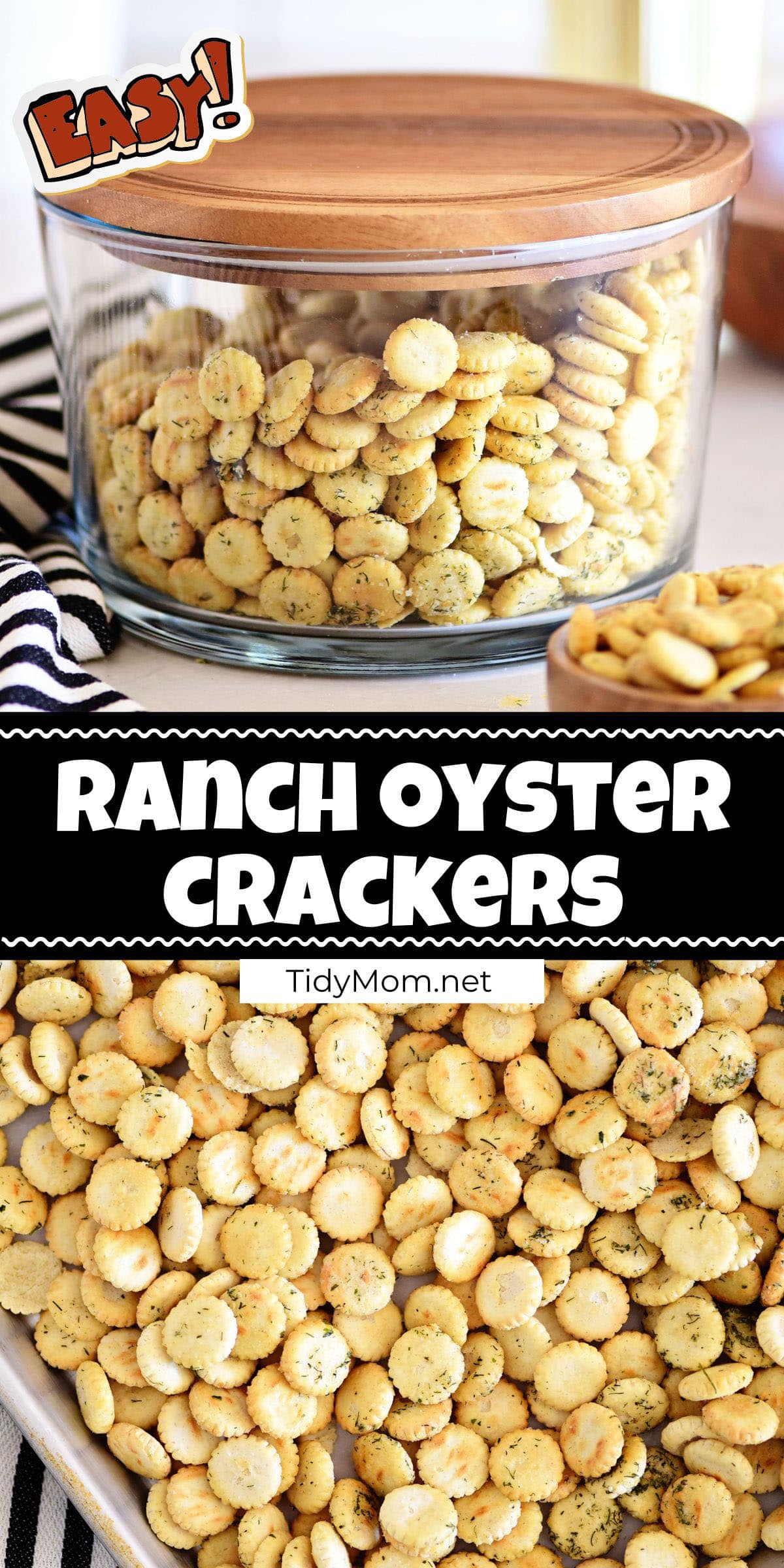 Ranch Oyster Crackers Snack Recipe TidyMom Ranch Oyster Crackers Pin2