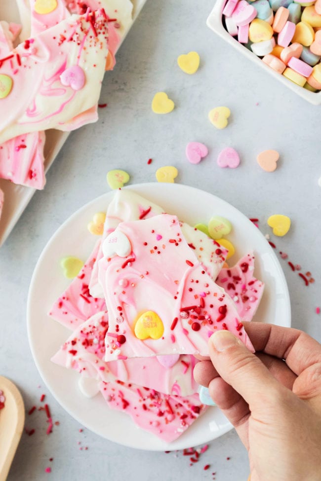 Valentine's Day Chocolate Bark - Together as Family