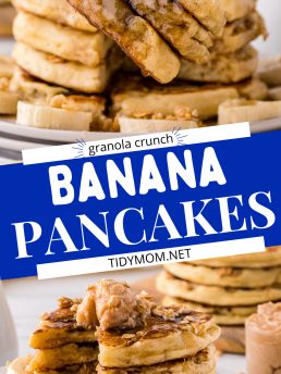 banana pancake photo collage