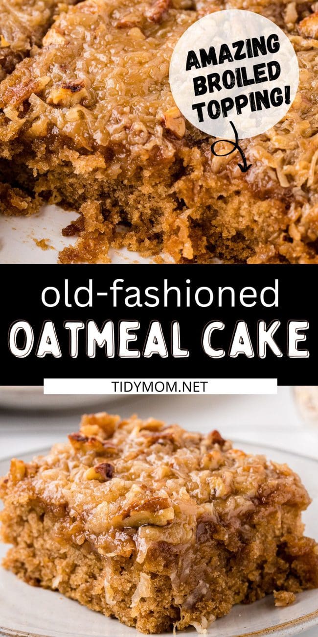 Old-fashioned Oatmeal Cake photo collage