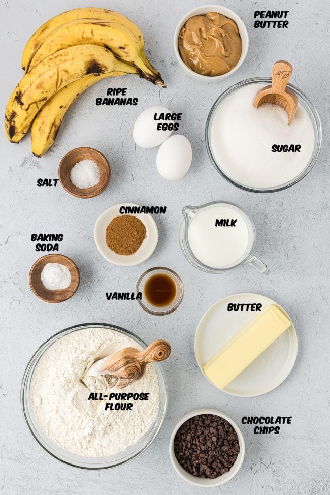 peanut butter quick bread ingredients