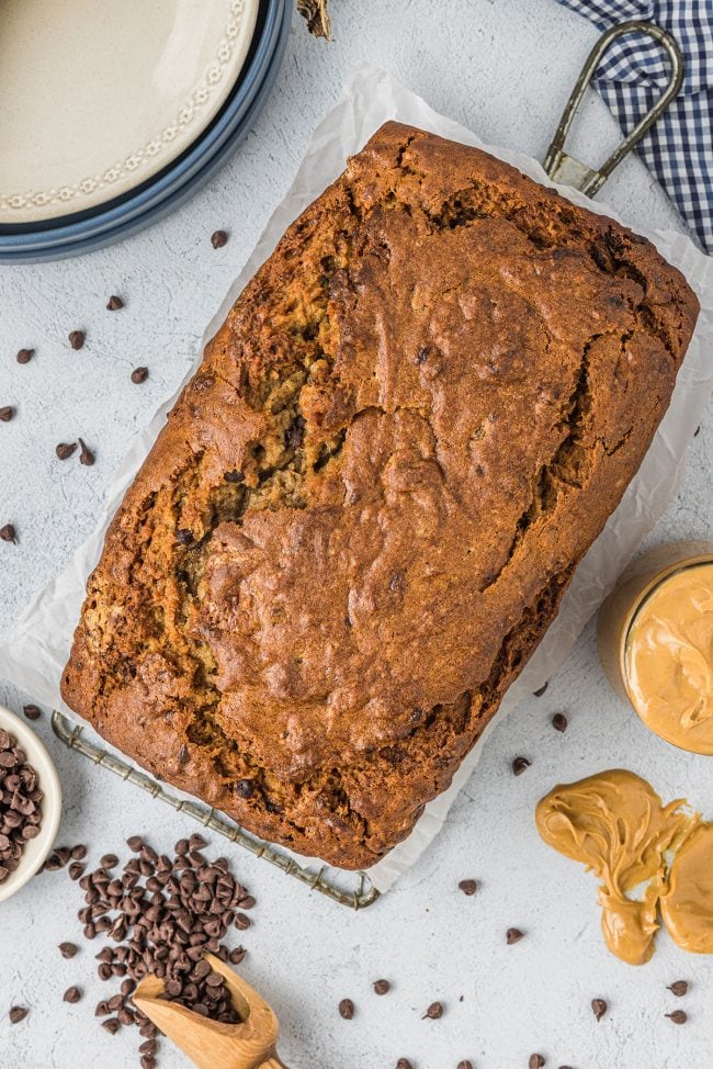 baked loaf of quick bread