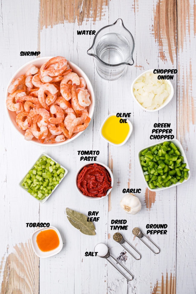 ingredients for shrimp creole