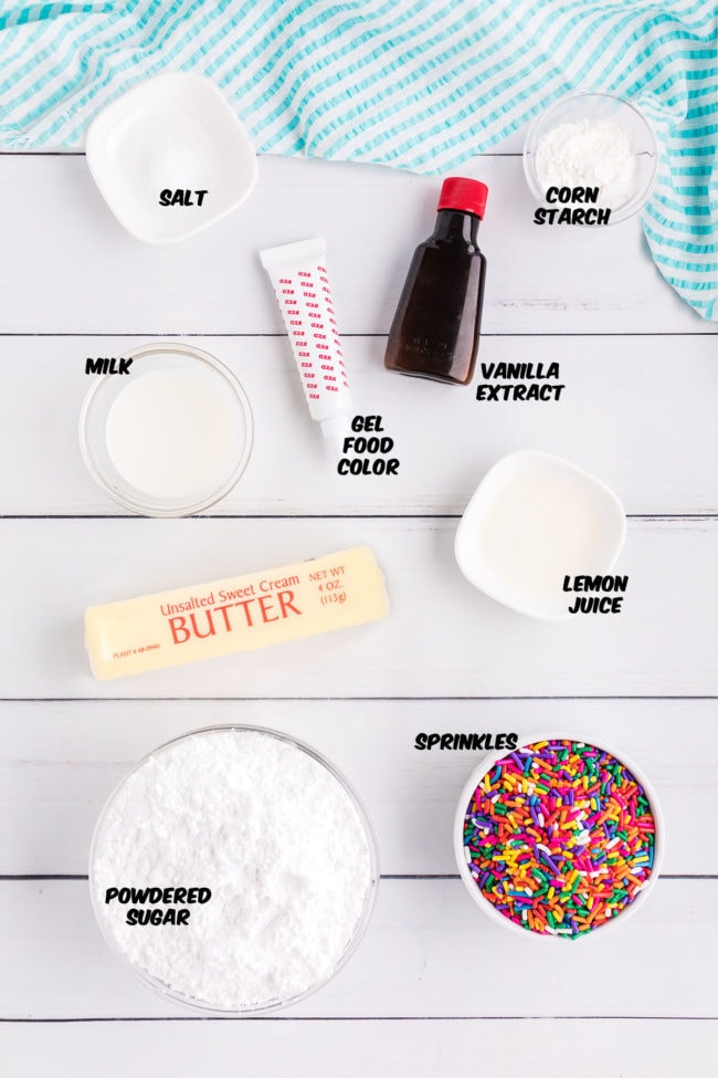ingredients for butter cream frosting