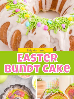 easter cake photo collage