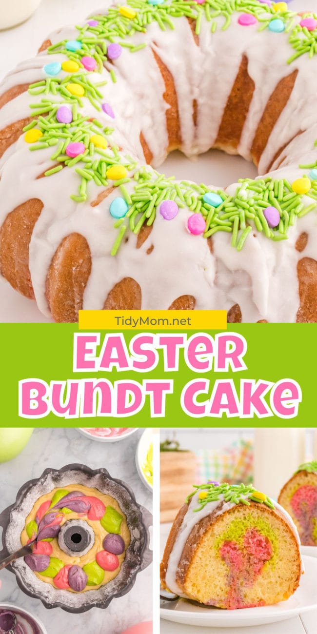 easter cake photo collage