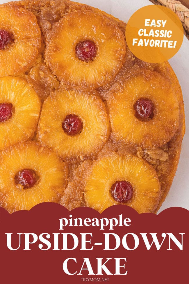 close up of Pineapple Upside Down Cake