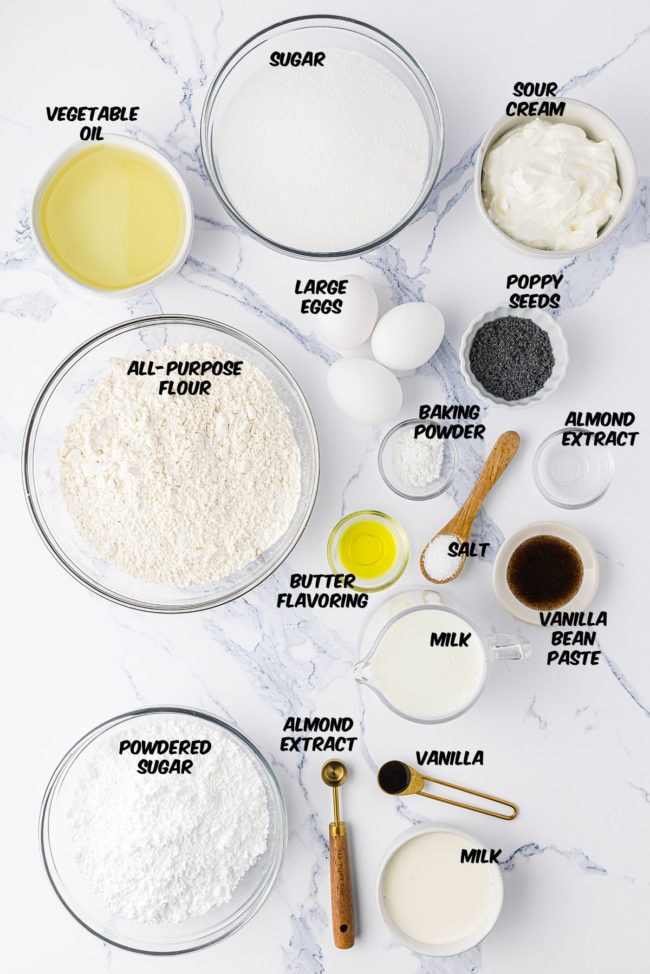 ingredients for poppy seed bread
