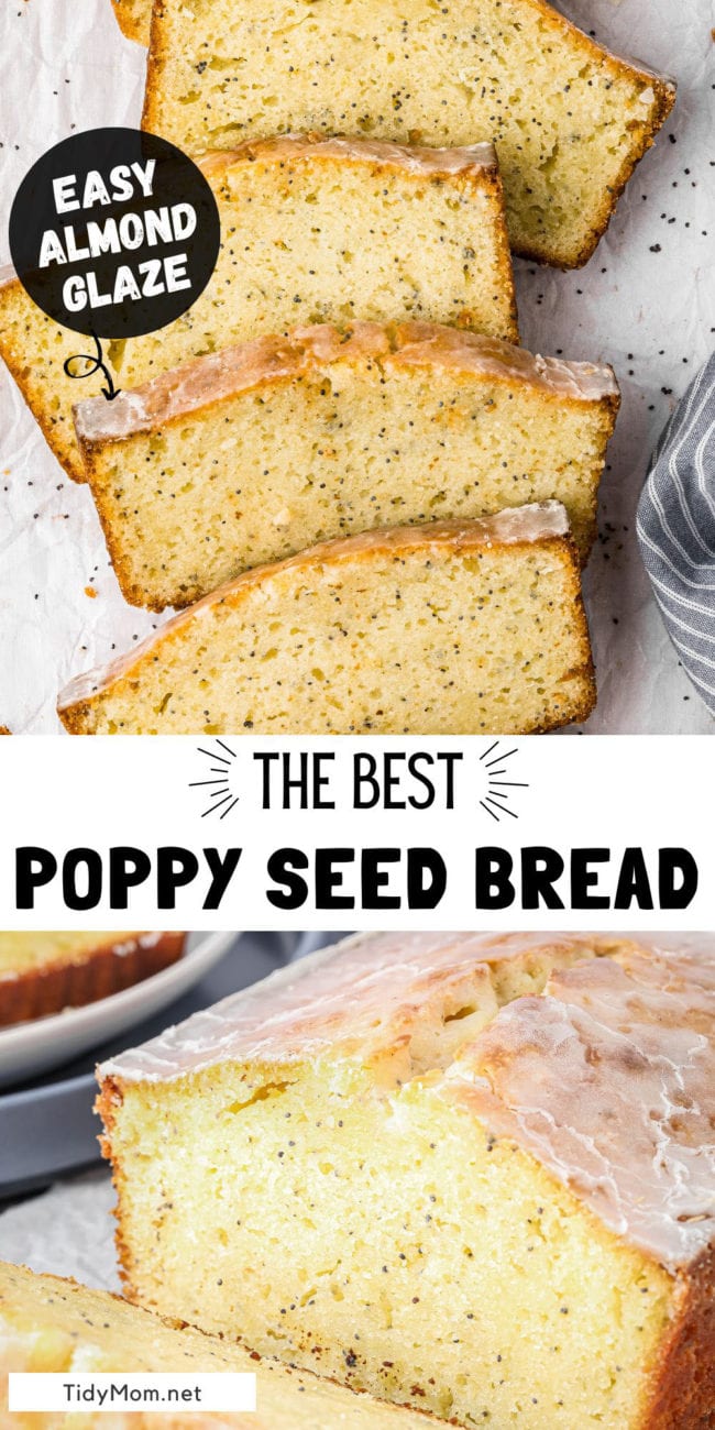 poppy seed bread photo collage