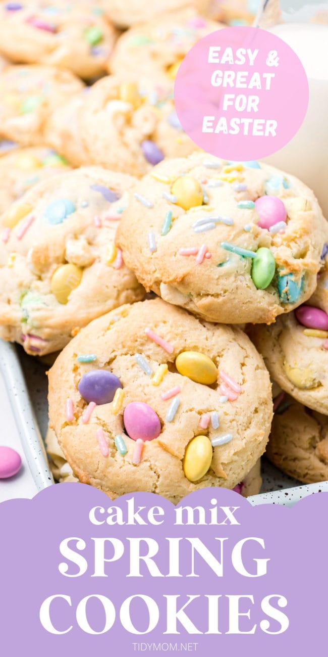 pile of cookies with pastel easter candy