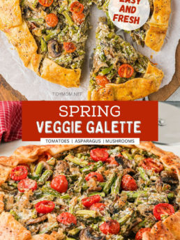 vegetable galette photo collage