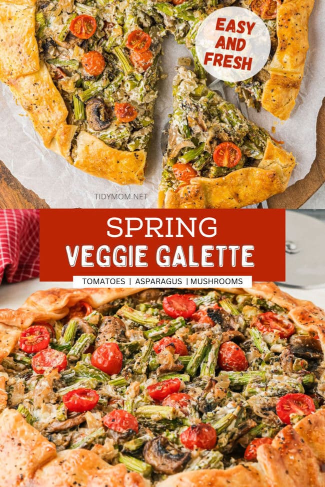 vegetable galette photo collage