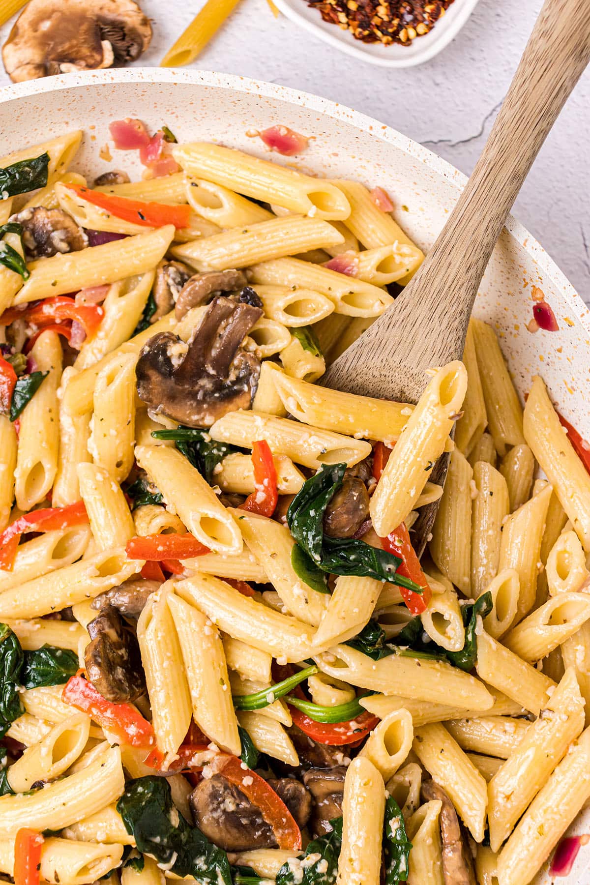 Fresh Veggie Pasta With Garlic And Parmesan TidyMom®