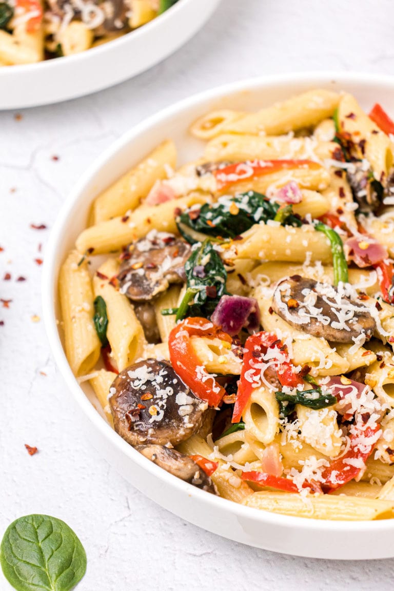 Fresh Veggie Pasta With Garlic And Parmesan TidyMom®