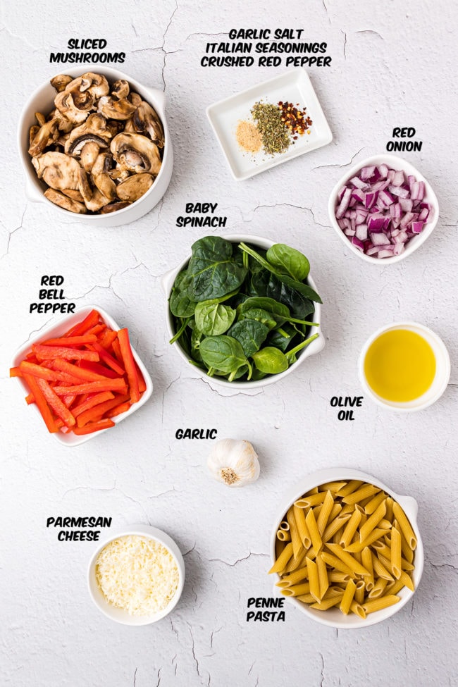 veggie pasta ingredients