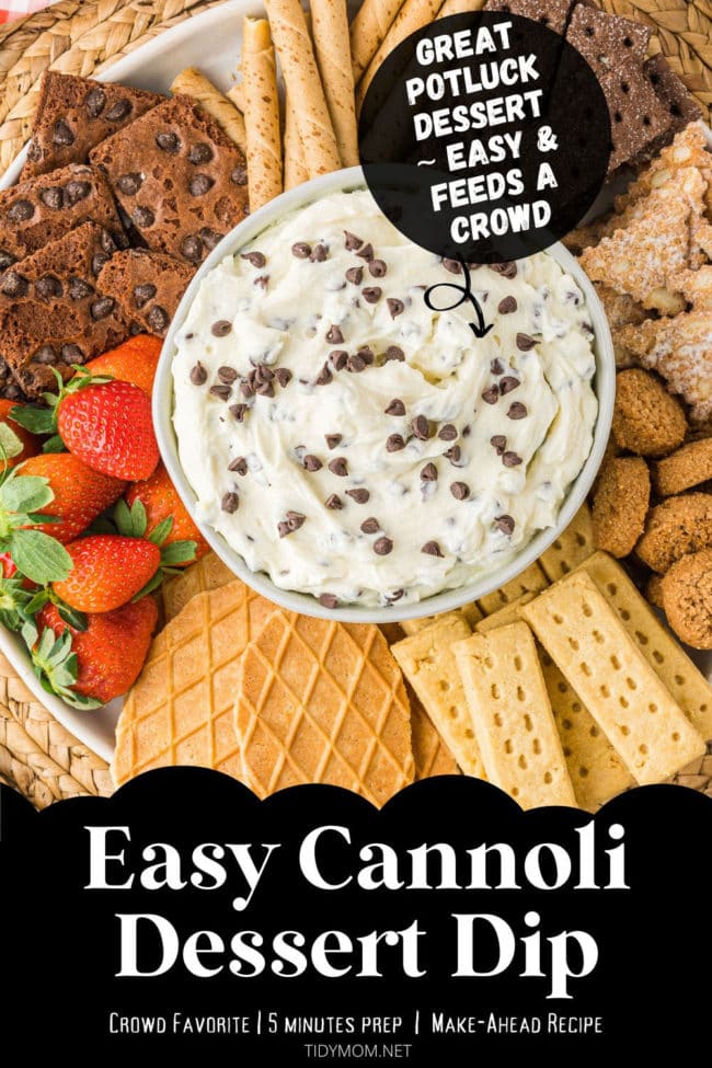 cannoli dip dessert board