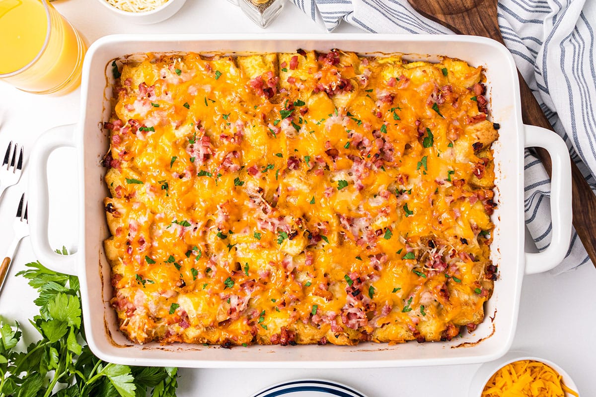 English Muffin Breakfast CasseroleOvernight Recipe TidyMom®