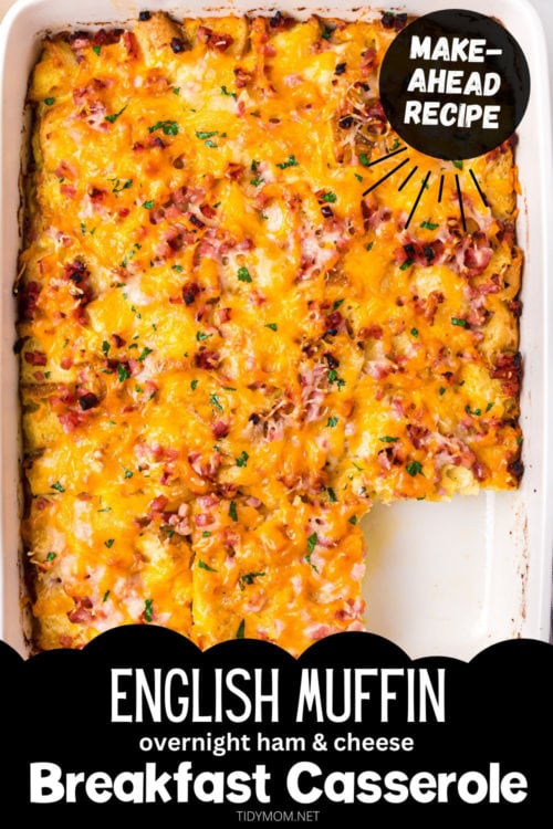 English Muffin Breakfast CasseroleOvernight Recipe TidyMom®