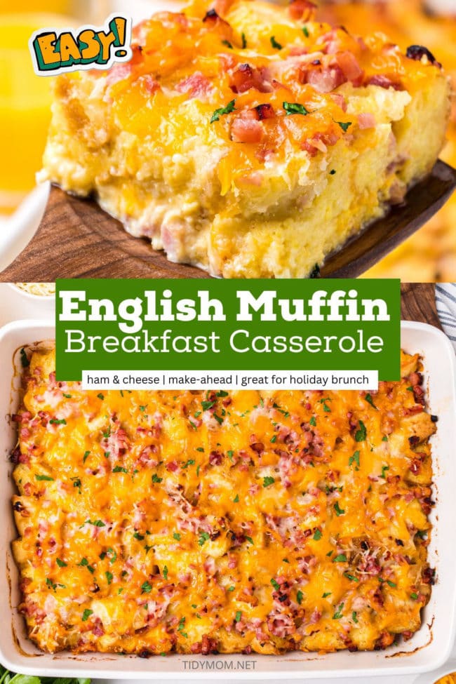 English Muffin Breakfast Casserole - The Salty Marshmallow
