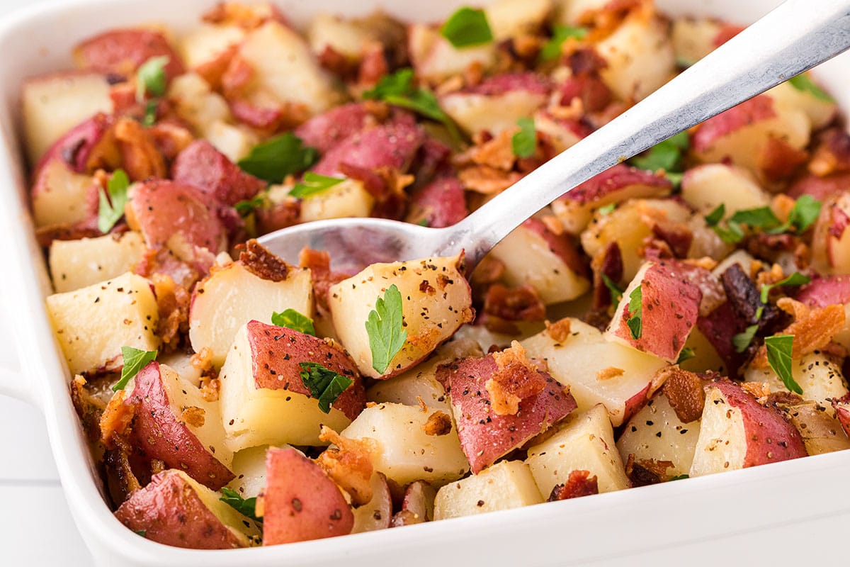 Hot German Potato Salad - Potato Casserole - TidyMom®