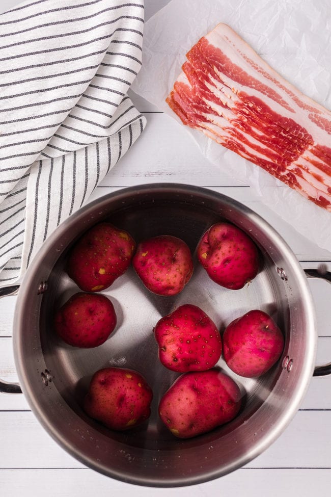 boiling potatoes