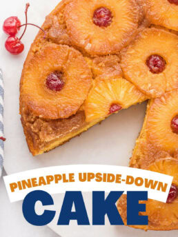 pineapple cake with slice removed