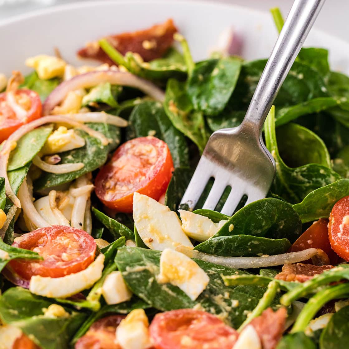 Insanely Good Spinach Salad With Bacon And Eggs Tidymom