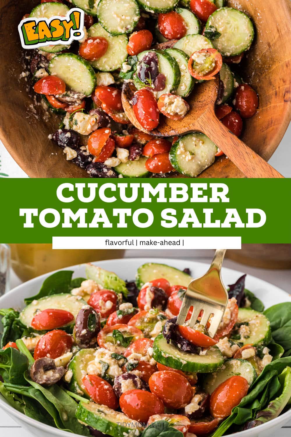 Cucumber Tomato Feta Salad TidyMom®