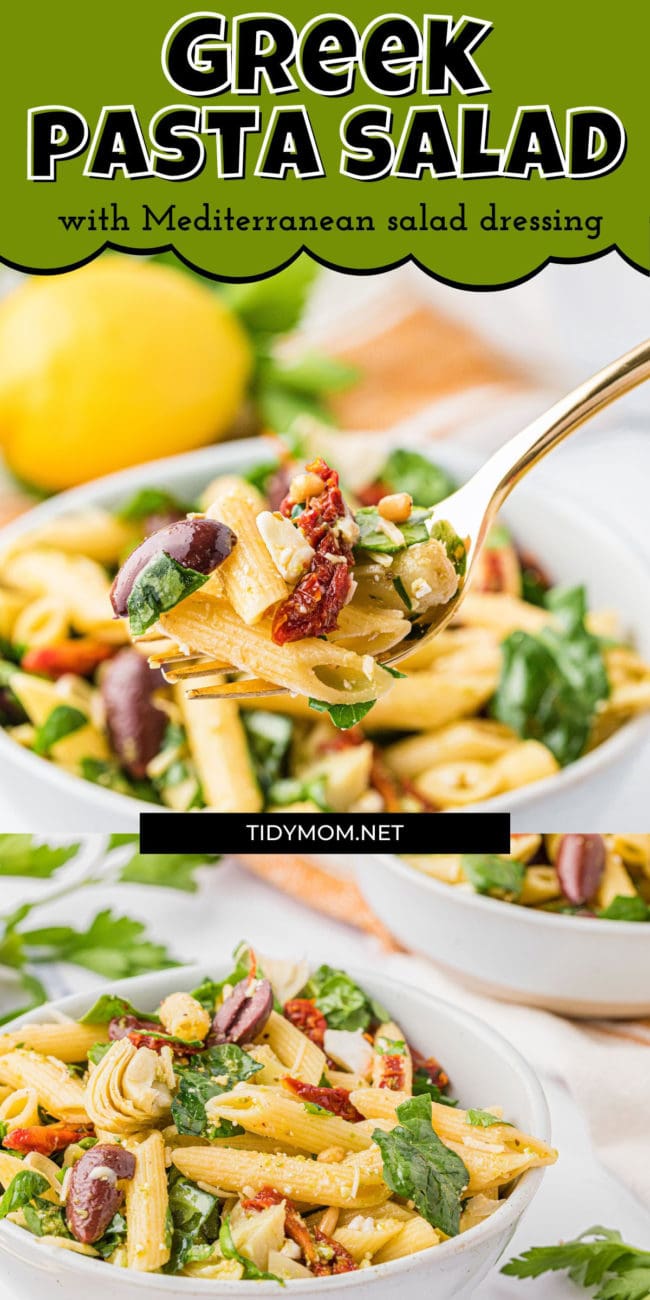 pasta salad photo collage