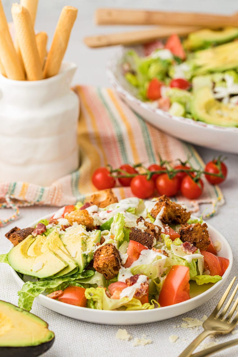 BLT Salad Recipe (And How To Make Crispy Bacon) - TidyMom®