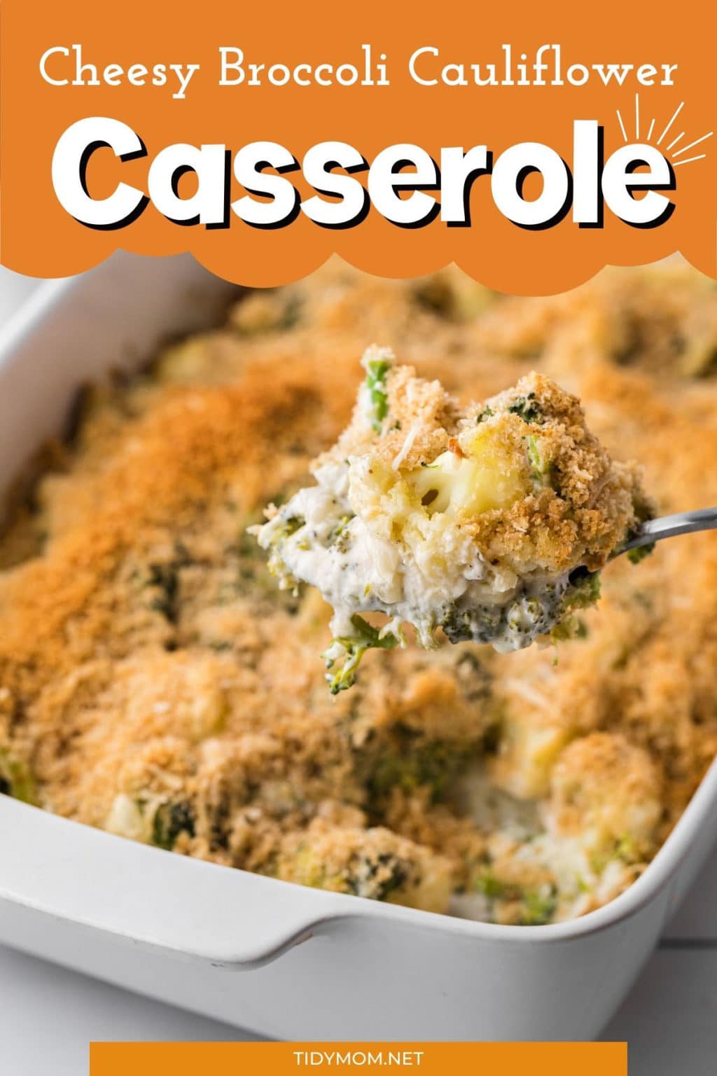 Creamy Cheesy Broccoli Cauliflower Casserole - TidyMom®