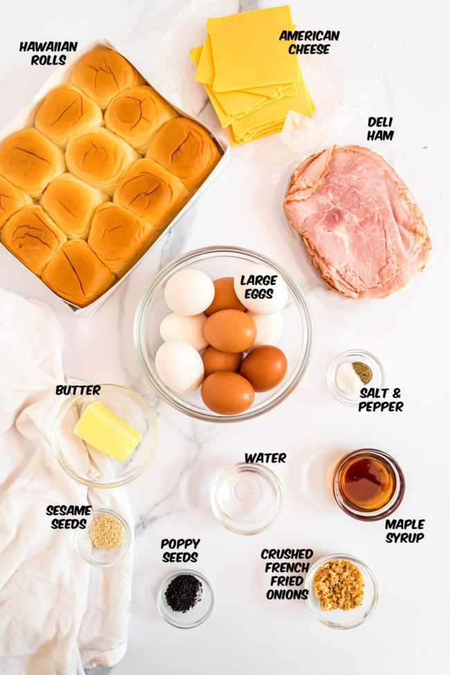 ingredients for breakfast sliders