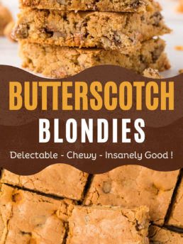butterscotch brownies photo collage