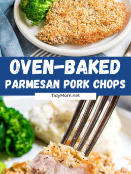 parmesan crusted baked pork chops photo coallage