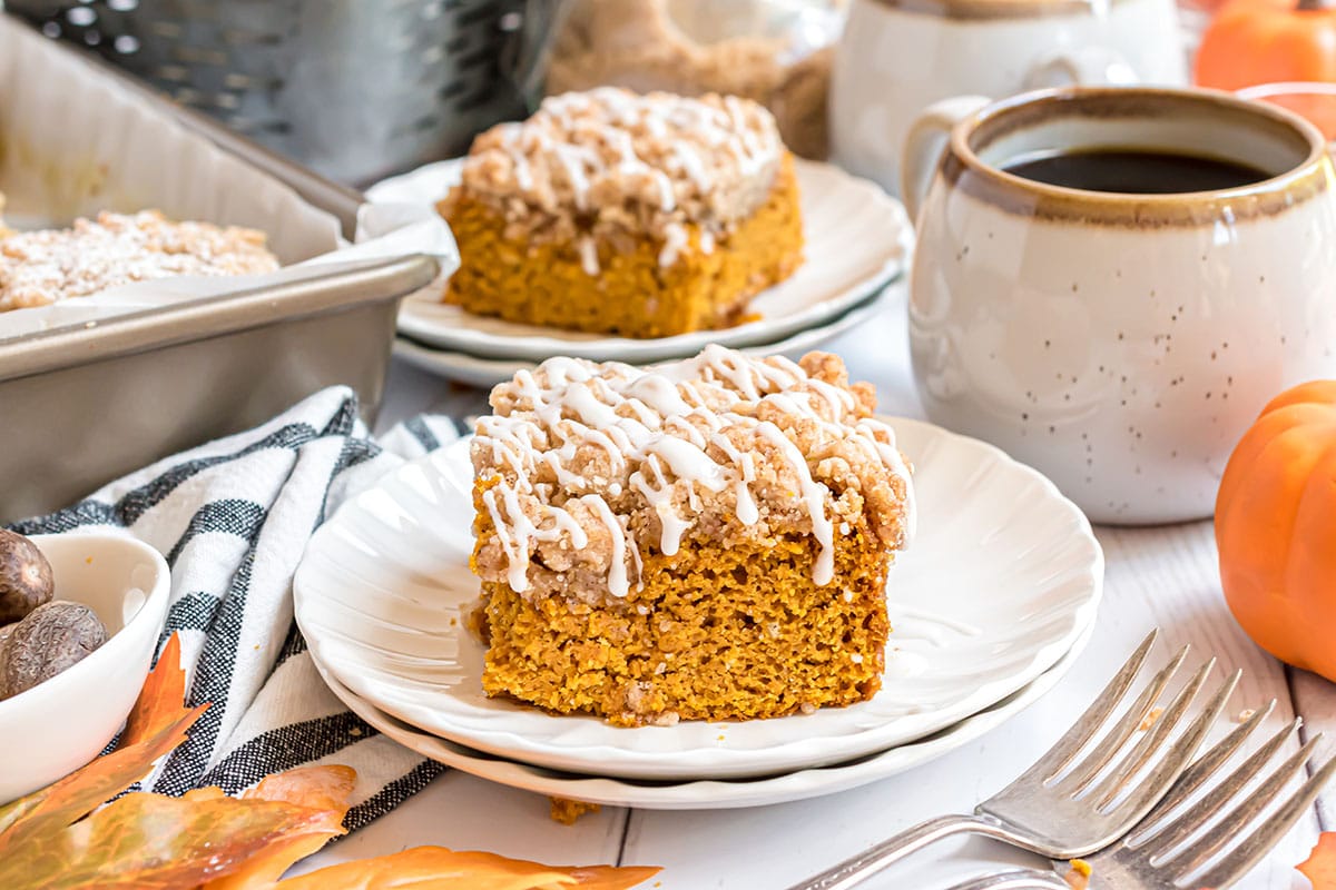 Spiced Pumpkin Coffee Cake Recipe With Crumb Topping - TidyMom®