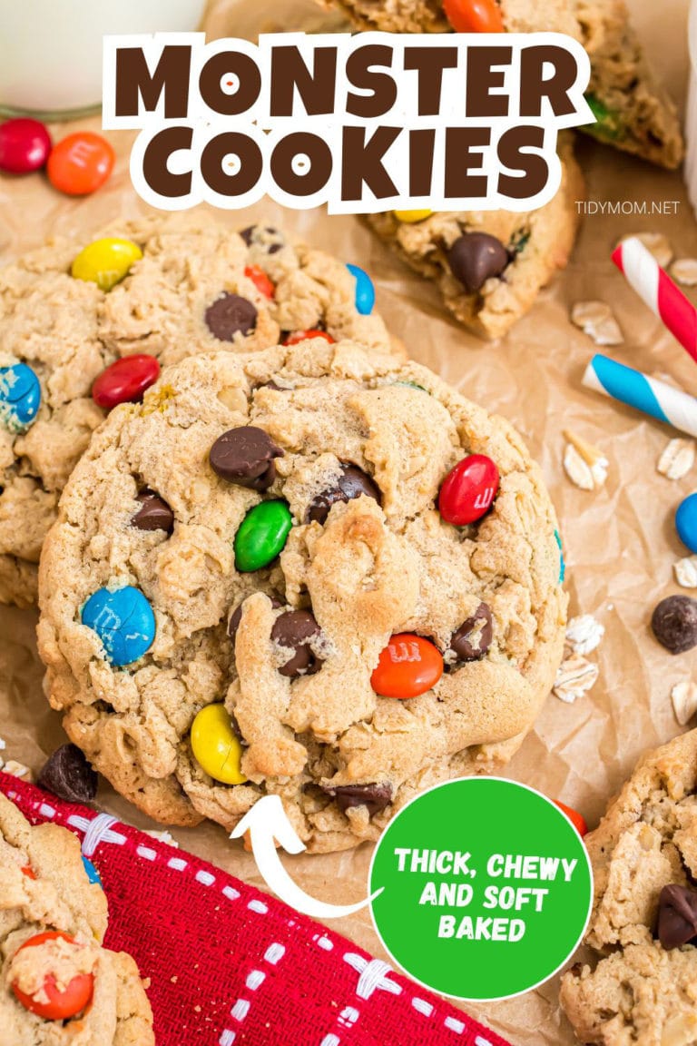 Easy Monster Cookie Recipe With M&M’s - TidyMom®