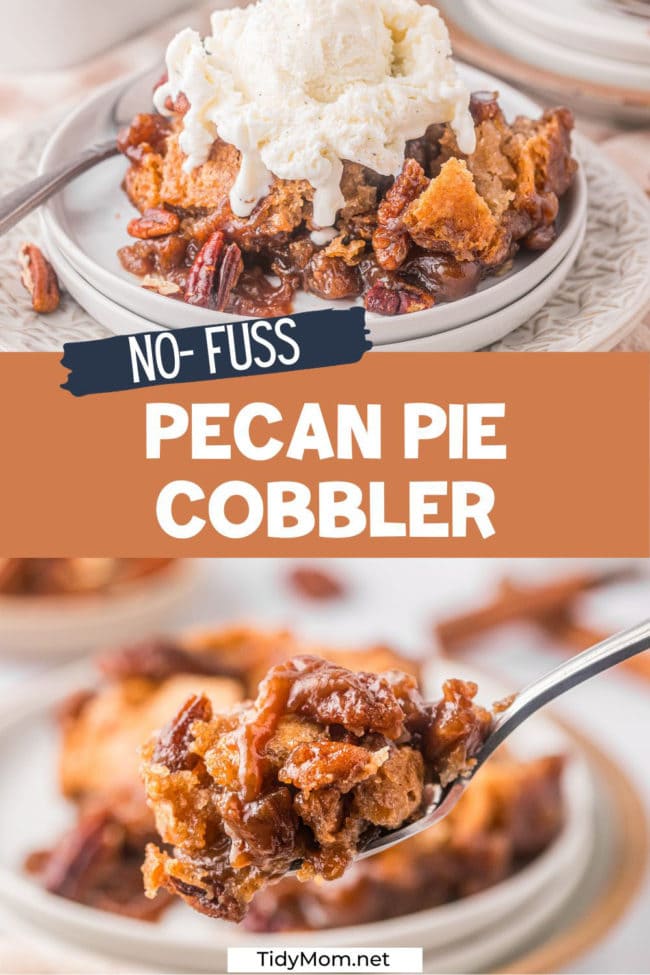 pecan cobbler photo collage