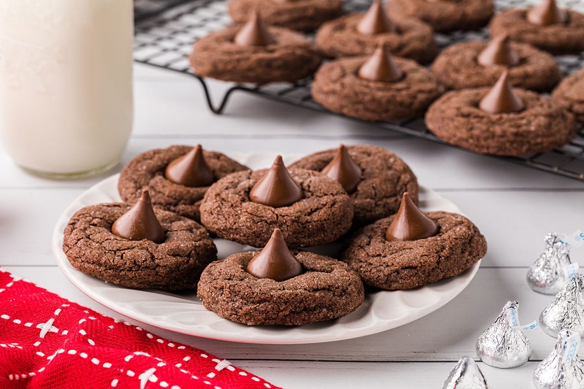 Double Chocolate Kiss Cookies - TidyMom®