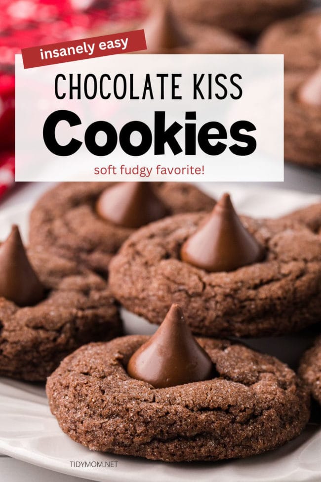 chocolate cookies with Hershey's kiss on top