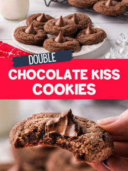 Double Chocolate Kiss Cookies photo collage