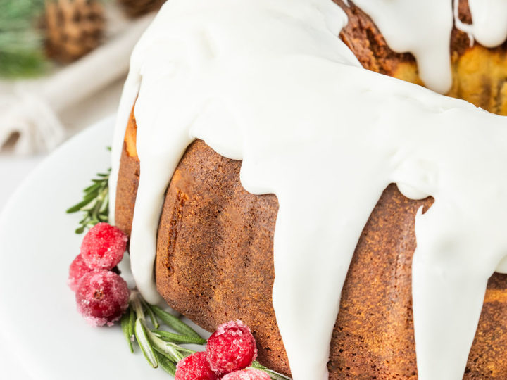 Gingerbread Bundt Cake with Cream Cheese Frosting Recipe - Something Swanky