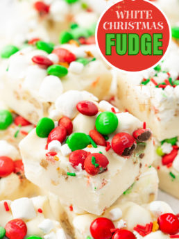 white holiday fudge with