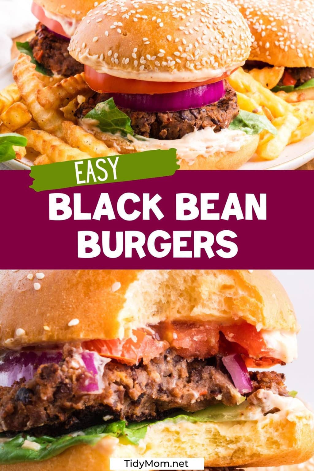 Easy Black Bean Burgers With Chipotle Mayo Sauce - TidyMom®