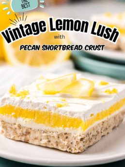 lemon lush dessert with pecan shortbread crust