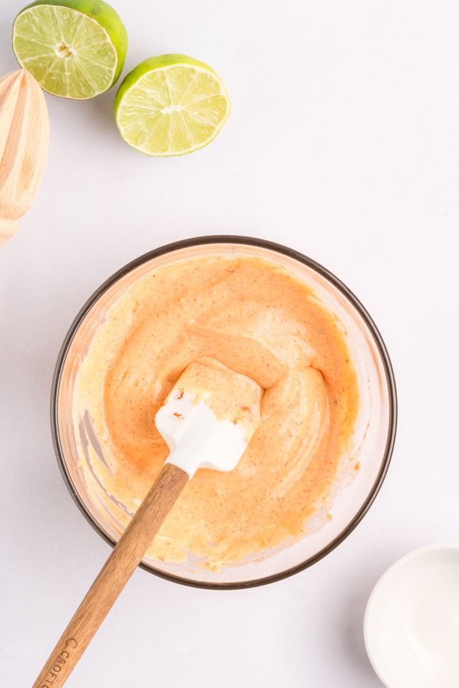 Homemade zesty mayo dipping sauce