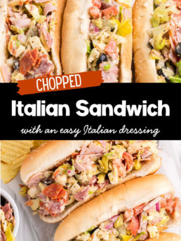 Chopped Italian Sandwiches photo collage