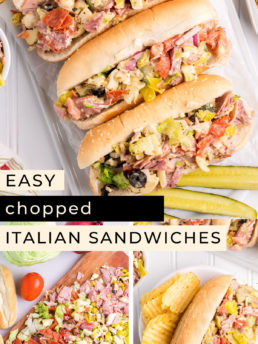 Chopped Italian Sandwich photo collage