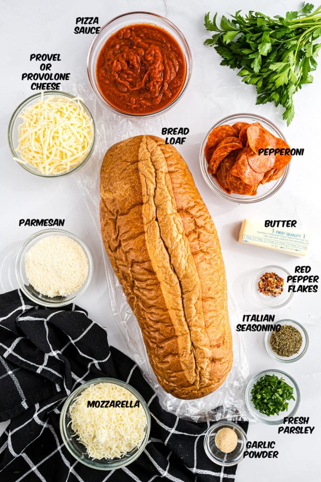 ingredients for french bread pizza
